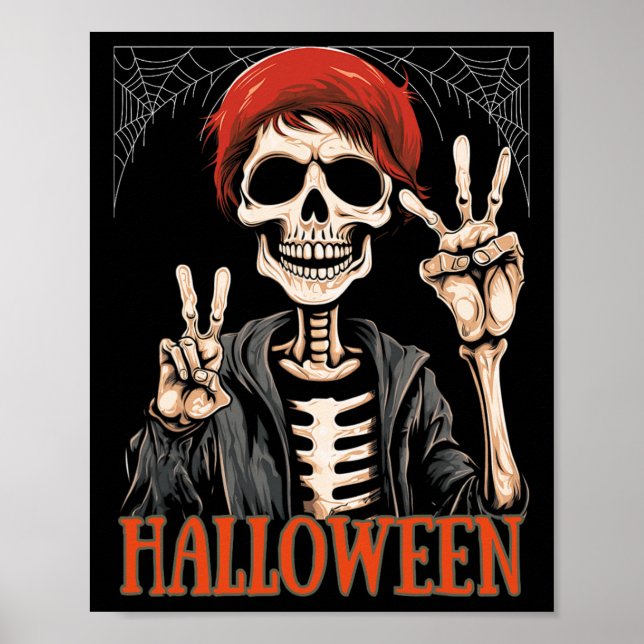 Skelettabend Apokalypse zu Halloween Funny Poster (Vorne)