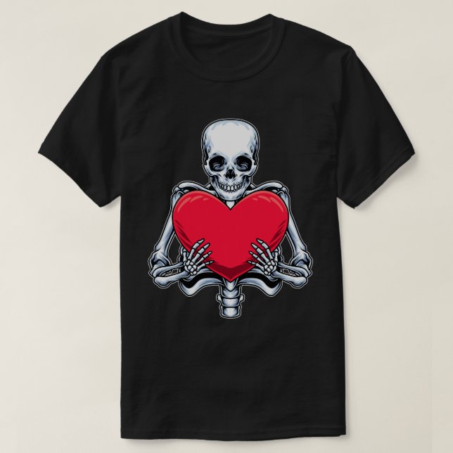 Skelettale Liebe T-Shirt (Design vorne)