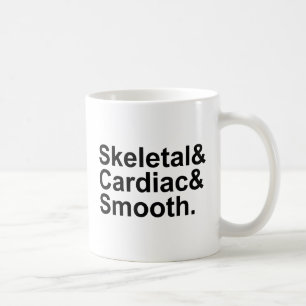 Skelettales Herz Glatt 3 Arten von Muskeln Kaffeetasse