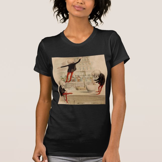 Skelettartige Apotheke T-Shirt (Vorderseite)