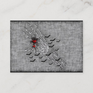Skelettartige Hand der Liebe Visitenkarte