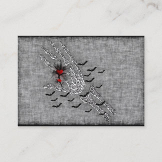 Skelettartige Hand der Liebe Visitenkarte