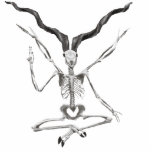 Skelettartiger Baphomet Foto-Skulptur-Magnet Freistehende Fotoskulptur<br><div class="desc">Skelettartiges Baphomet</div>