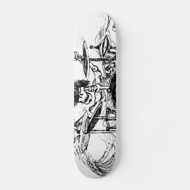 Skelettartiger Schlagzeuger Skateboard (Vorderseite)