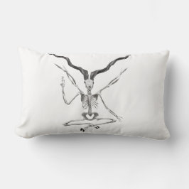 Skelettartiges Baphomet Kissen
