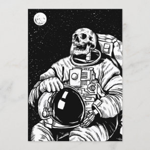 Skelettastronaut Einladung