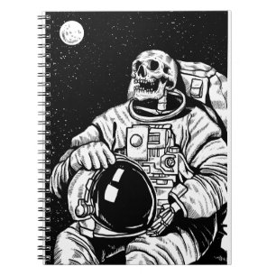 Skelettastronaut Notizblock