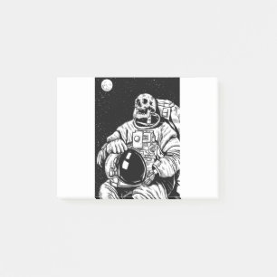Skelettastronaut Post-it Klebezettel