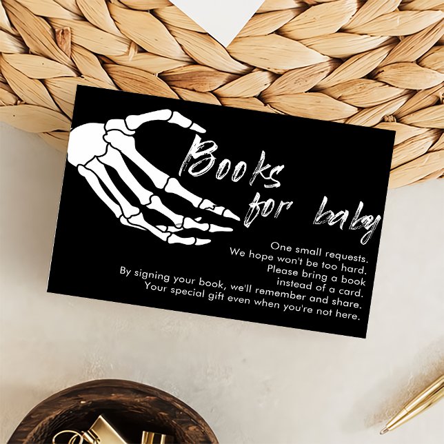 Skelettband Halloween Book for Baby Enclosure Card Dankeskarte (Von Creator hochgeladen)