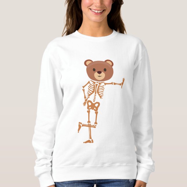 Skelettbär Sweatshirt (Vorderseite)