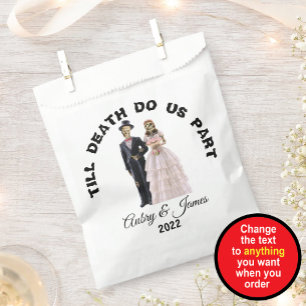 Skelettbride und Groom Halloween Hochzeit Geschenktütchen
