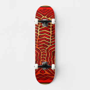 Skelettdesign auf Skateboard