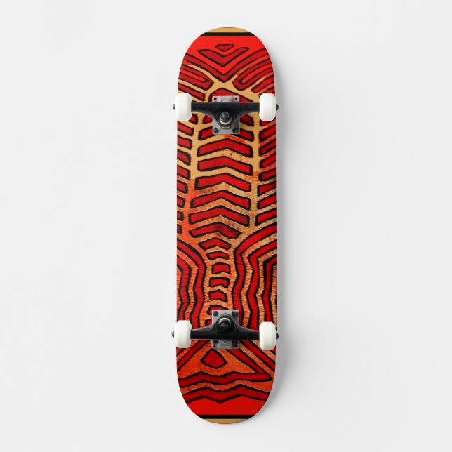 Skelettdesign auf Skateboard (Vorderseite)