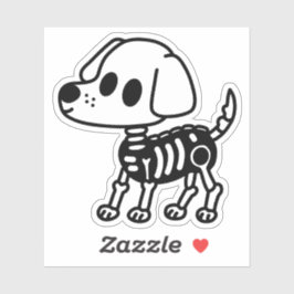 Skelettdoodle Aufkleber