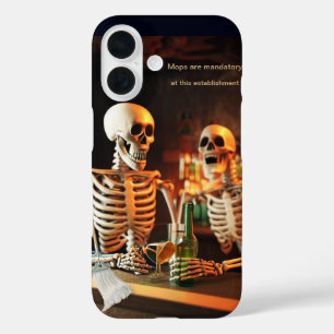 Skelette an einer Bar iPhone 16 Hülle