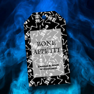 Skelette auf Black BONE APPÉTIT Bevorzugung Geschenkanhänger