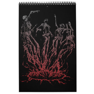 Skelette aus Flammen Kalender