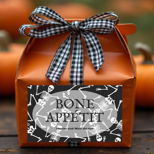 Skelette BONE APPÉTIT Rechteckiger Aufkleber
