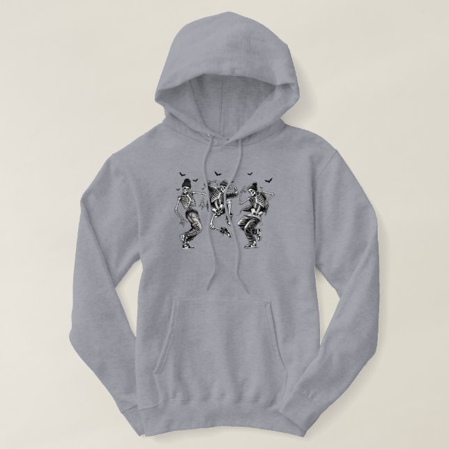 Skelette Break Dancing Hooded Sweatshirt (Design vorne)