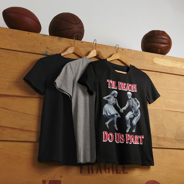 Skelette, die bis zum Tod laufen, machen uns zum T T-Shirt (Von Creator hochgeladen)