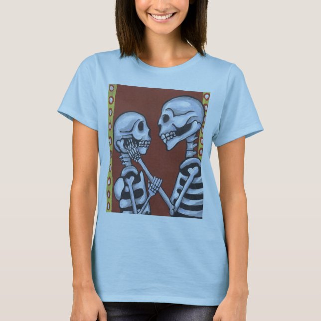 Skelette Durchmessers de Los Muertos im T-Shirt (Vorderseite)