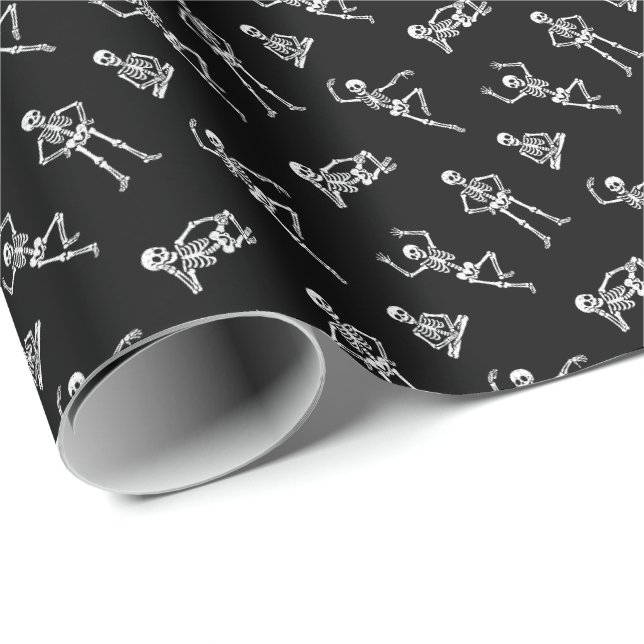 Skelette Geschenkpapier (Rolleneckpunkt)