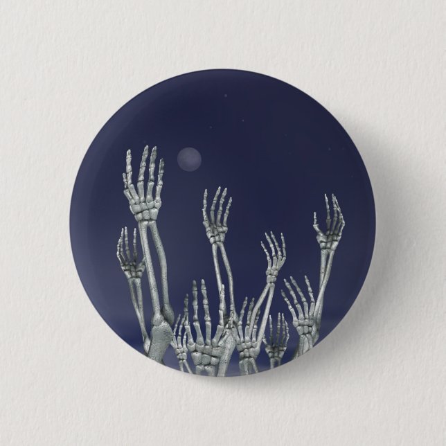 Skelette - Halloween-Knopf Button (Vorderseite)