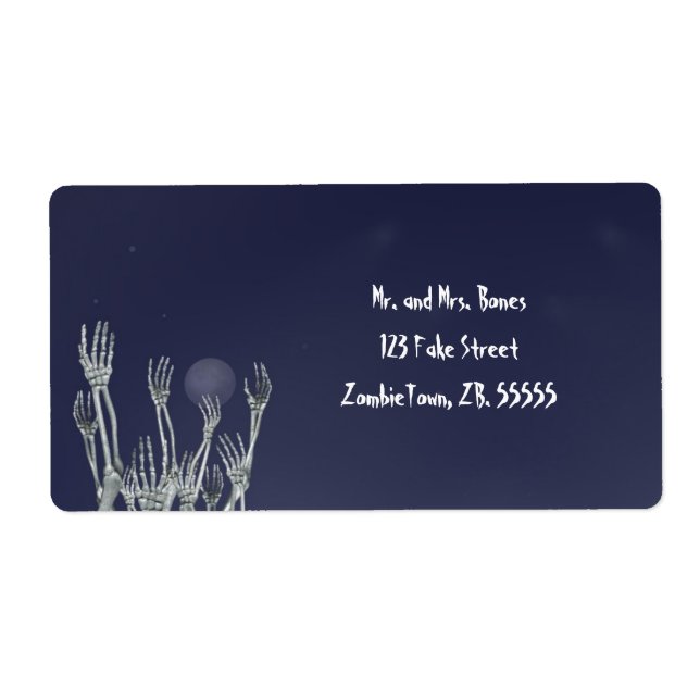 Skelette - Halloween-Labels (Vorne)