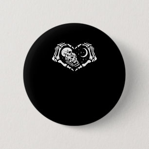 Skelette Herz Hände Button