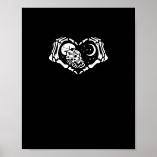 Skelette Herz Hände Poster