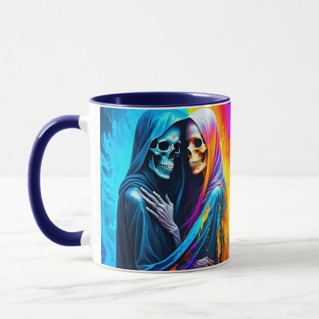 Skelette in einem Regenbogen Tasse (Links)