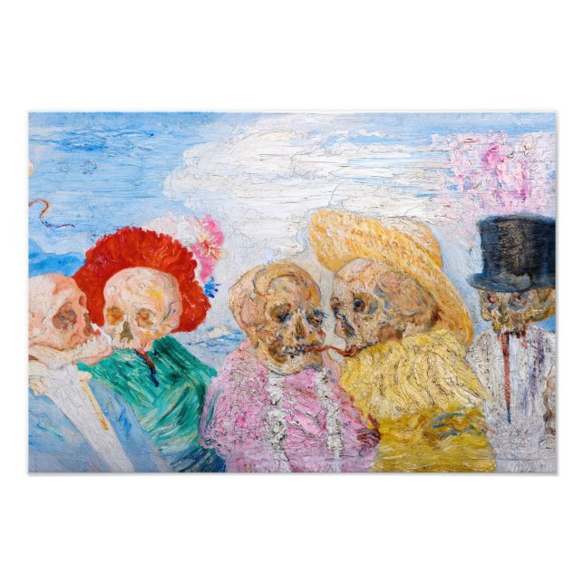 Skelette in Tarnung von James Ensor Fotodruck (Vorne)