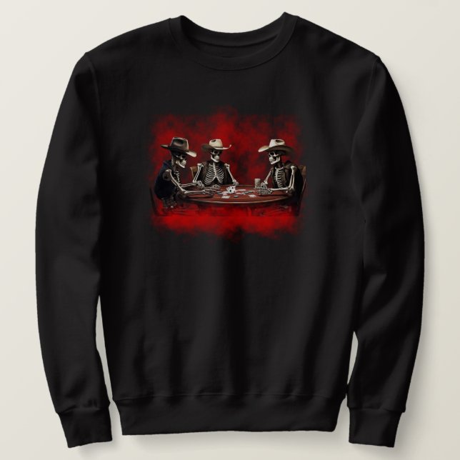 Skelette Poker Sweatshirt (Design vorne)