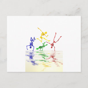 Skelette Postkarte