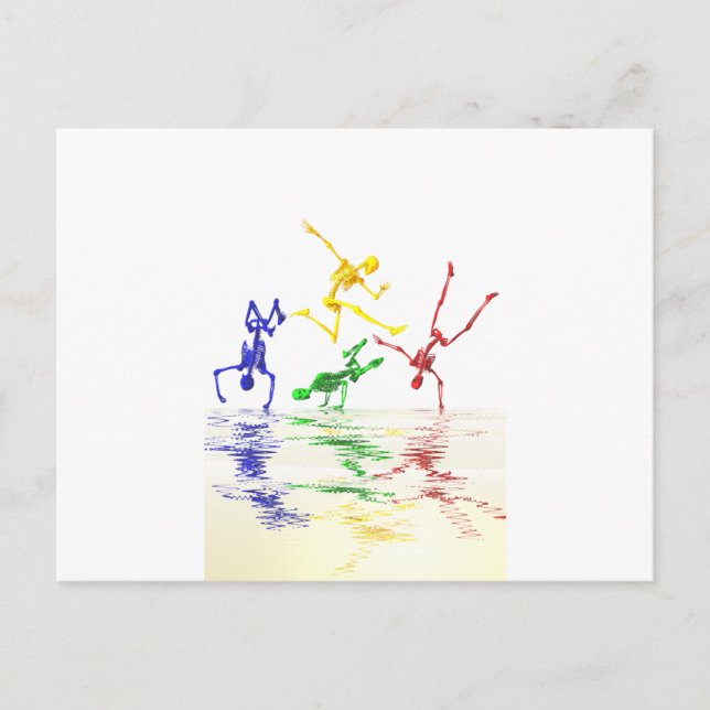 Skelette Postkarte (Vorderseite)