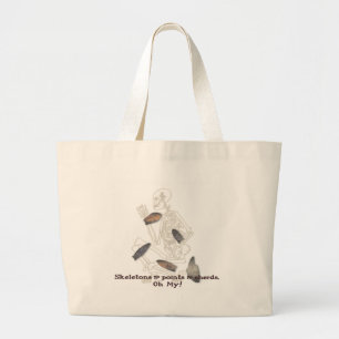 Skelette, Punkte und Scherben, Oh mein! Jumbo Stoffbeutel