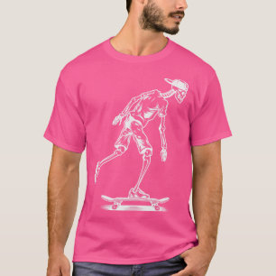 Skelette Skelett Skeletton Skater Halloween T-Shirt