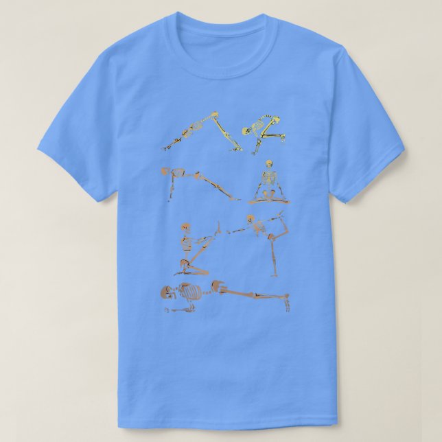Skelette Statue Bone Stretchers Halloween Figurin T-Shirt (Design vorne)