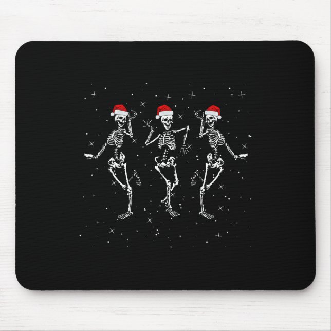 Skelette tanzen mit Weihnachtsfeiern - Funny Chris Mousepad (Vorne)