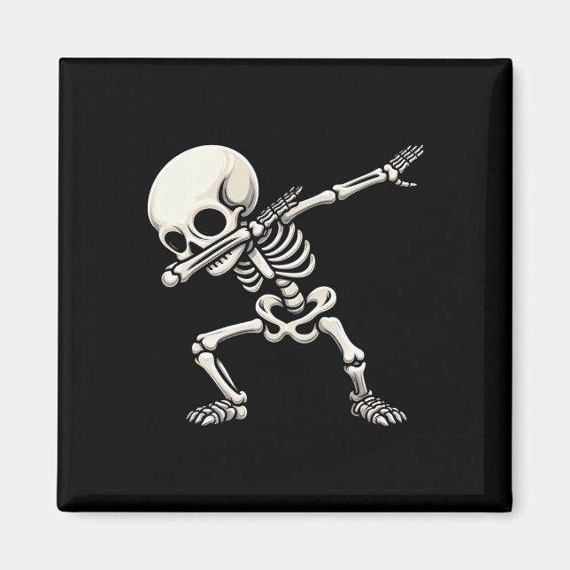 Skeletter Boys Kids Men Funny Halloween Magnet (Vorne)