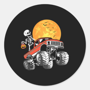 Skeletter Monster Halloween Panzerknacker Runder Aufkleber