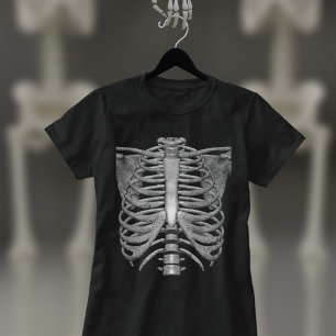 Skeletter Ribs Easy Halloween T - Shirt der Kostüm