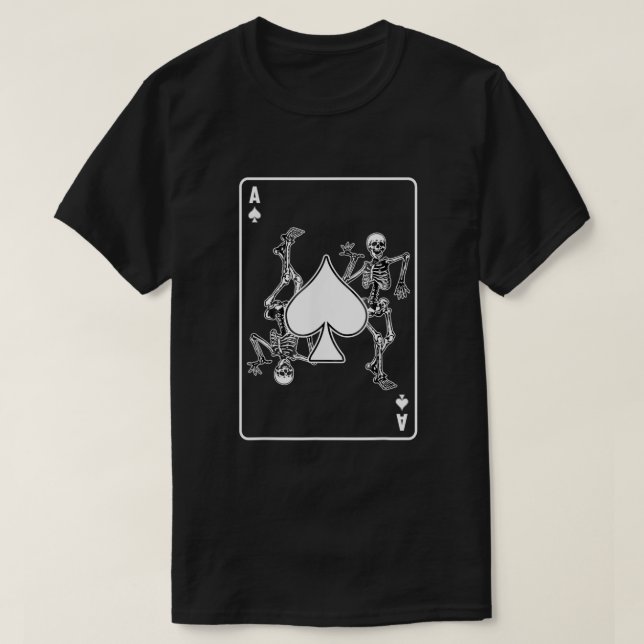 Skelettereis des Spielkartenspiels Kostüm Hallowag T-Shirt (Design vorne)