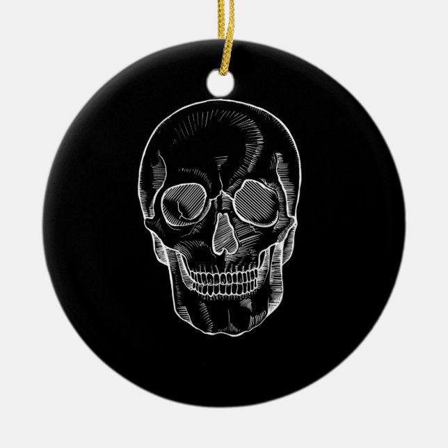 Skelettface auf einem keramik ornament (Vorne)