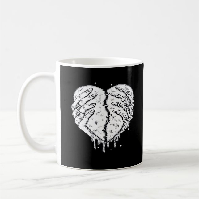 Skelettfächer Herz - Gothic Heart Classic Kaffeetasse (Links)
