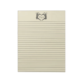 Skelettfächer Herzform - benutzerdefiniertes Schre Notizblock