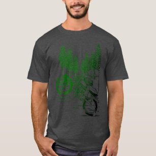 Skelettfahrt mit einem Rad - Motorradständer T-Shirt