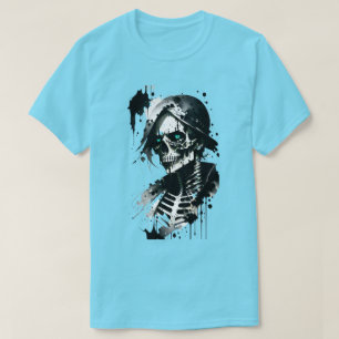 Skelettfarben Spritzer Halloween T - Shirt