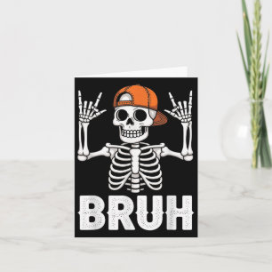 Skelettfelsen an Bruh Halloween für Mens Jungs Kin Karte