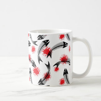 Skelettfisch Kaffeetasse